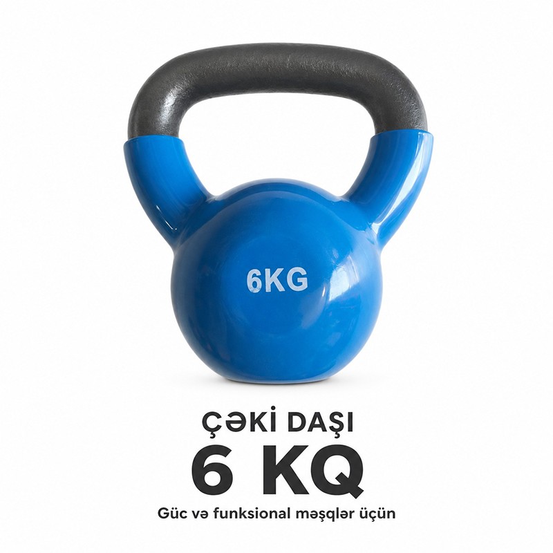 Çəki daşı Aspo, 6 kq, göy/qara gira